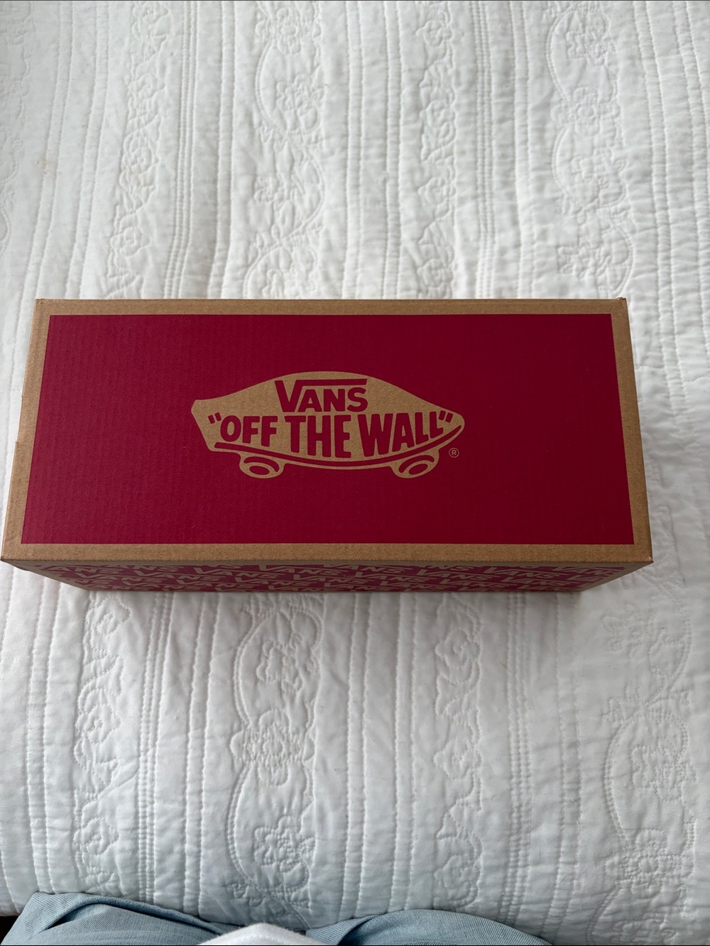 Vans Red and Tan 'Off The Wall' Logo Shoe Box